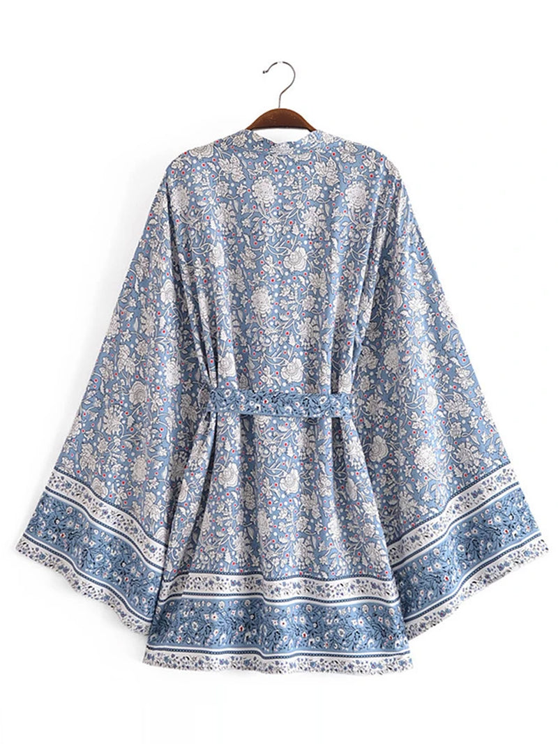 Evatrends cotton gown robe printed kimonos