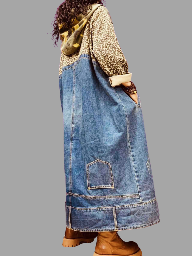 women's mid-length hoodie sweater dress