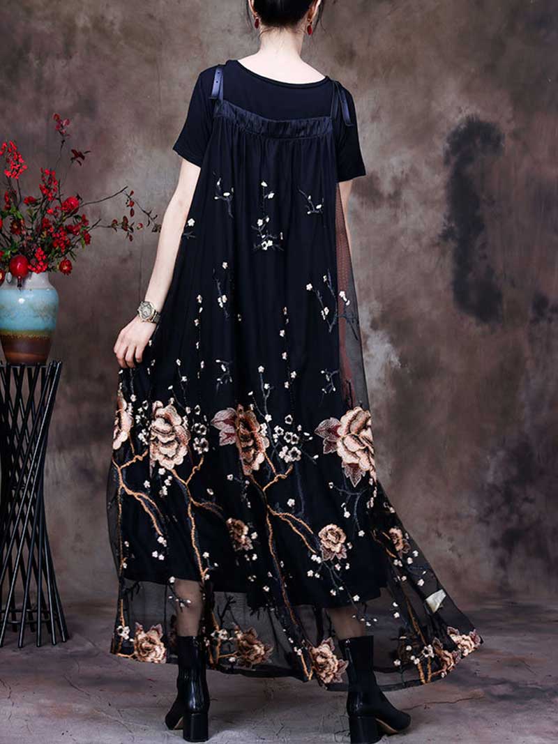 Eva trends maxi dress, Lace dress, floral dress, Maxi dress, Long Dress, Summer dress, Short Sleeves, Vintage Collection, Square neck, Buckle style dress, Printed floral, Maxi Salopette Dress