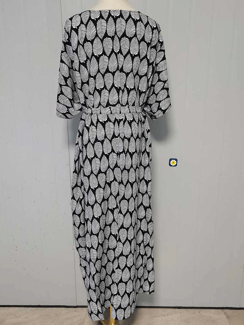 Evatrends cotton gown robe printed kimonos, Outerwear, Polyester, Nightwear, long kimono, Board Sleeves, black, yellow color, loose fitting, printed