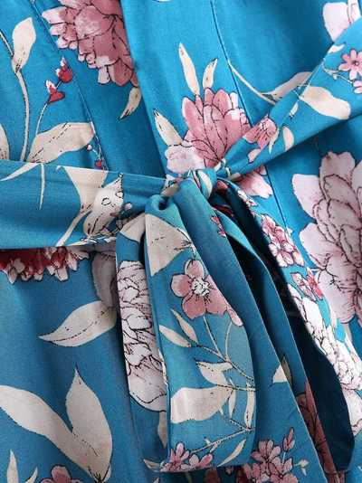Women's Blue Kimono Jacket