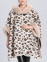 My Favorite Flutter Fluffy Neck Plus Size Cape Cardigan