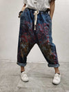 Evatrends Cotton Pant, Bottom, Double side Pockets, Elastic Waist, Cropped Pant, Printed pant, Elastic waist ethnic style