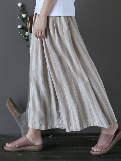 Pantalon à jambes larges à bande de ruban