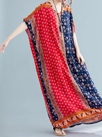 Vestido de kaftan oscuro y frío