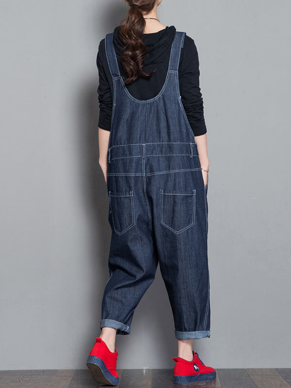 Dungarees, cotton denim, vintage, overall, Pockets