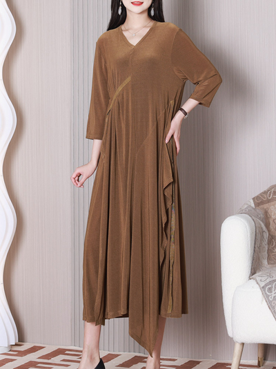 Women's Yellow A-line Dress
