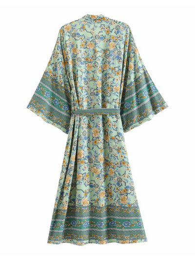 Women's Green Kimono Jacket