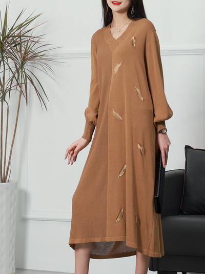 Women's Coffee Midi-Dress