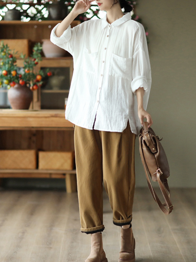 Women's White Loose Shirt