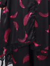 Women's Spring Tencel Irregular Printed Loose two pieces dress