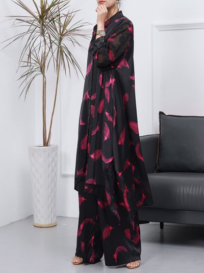 Women's Purple Spring wide-leg Pants