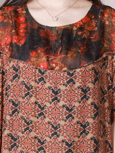 Women's Round Neck A-line Dress