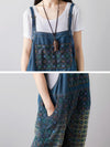 Dungarees, cotton denim, floral, vintage, style overall, Short Sleeves, Non-Stretchable