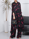 Women's Purple Regular Sleeves two pieces Dress