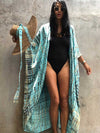 Evatrends cotton gown robe printed kimonos, Outerwear, Nightwear, Rayon, Board Sleeves, Different colors, Tie Dye print, Belted