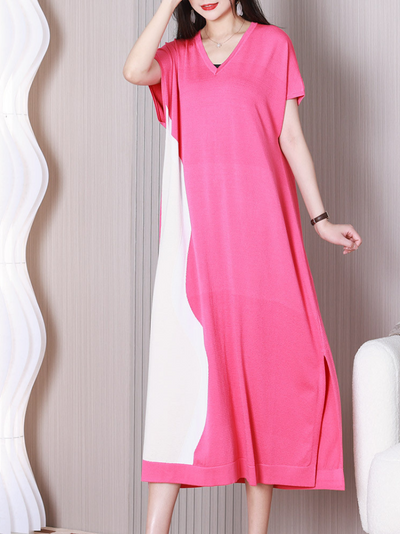 Women's Pink Midi Dress
