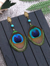 Pristine Addition Peacock Feather Earrings