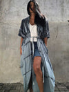 Evatrends cotton gown robe printed kimonos, Outerwear, Nightwear, Rayon, Board Sleeves, Different colors, Tie-Dye print