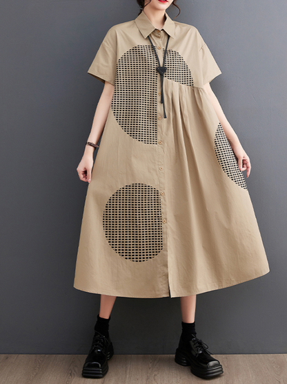 Women's Khaki A-line Dress