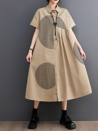Women's Khaki A-line Dress
