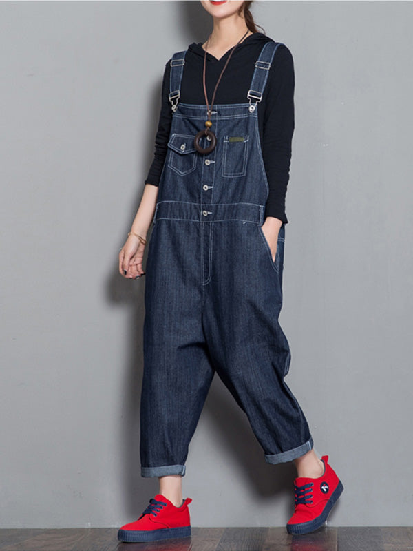 Dungarees, cotton denim, vintage, overall, Pockets