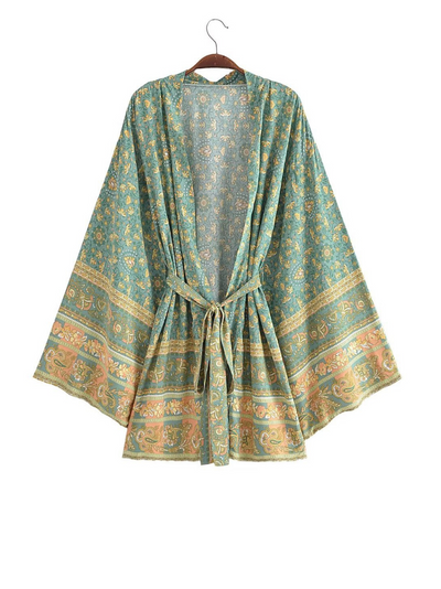 Women's short Print Kimono