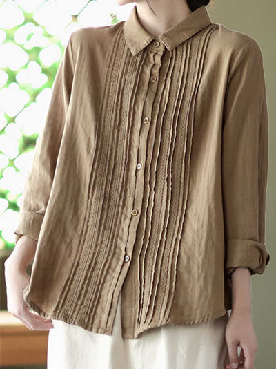 Stay Close Tonight Pleated Lace Shirt Top