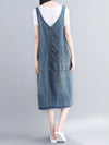 Want Meet You Overall Midi Dress