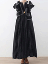 Chalk Bubbles Black Maxi Dress