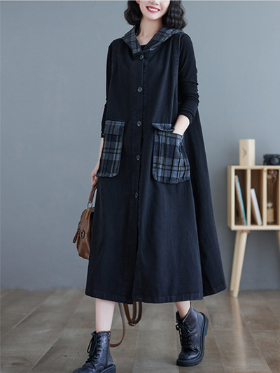 Women's Denim Black Dress