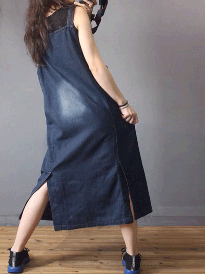 Catching Feelings Overall A-line Dress