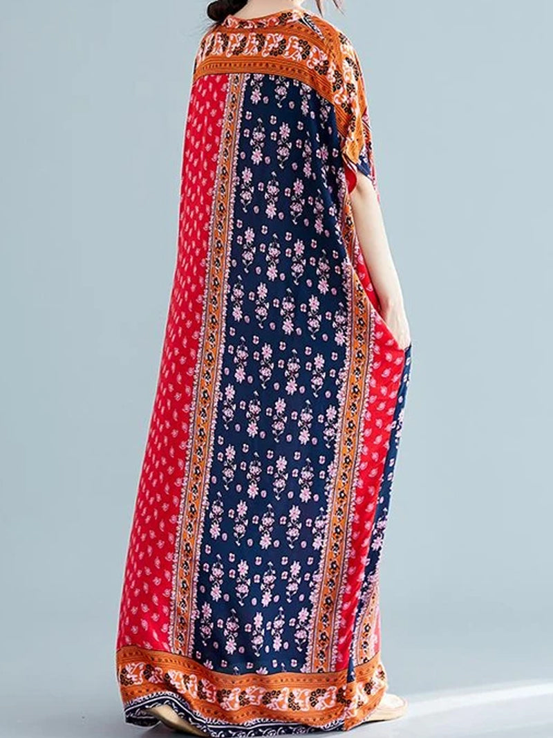 Vestido de kaftan oscuro y frío