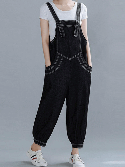 Dungarees, cotton denim, vintage, style overall, Adjustable straps, Conventional