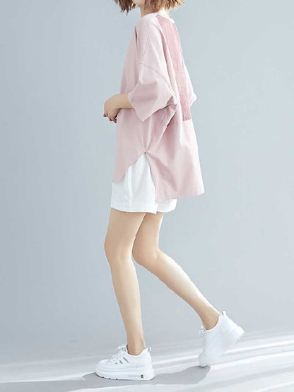 Evatrends Cotton Top, Summer wear, Short sleeves, Plain top, Round Neck Wear With Jeans pant 