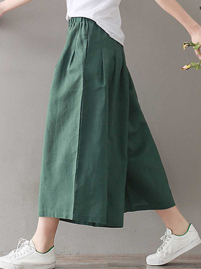 Evatrends Wide-leg Trouser, Bottom, Loose Wide leg, Loose Trouser, Cropped pant, Plain wide leg