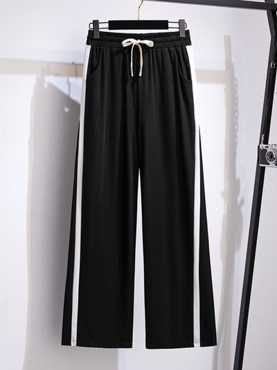 women's black loose  trouser pants