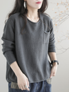 Women's Loose grey Sweater Top