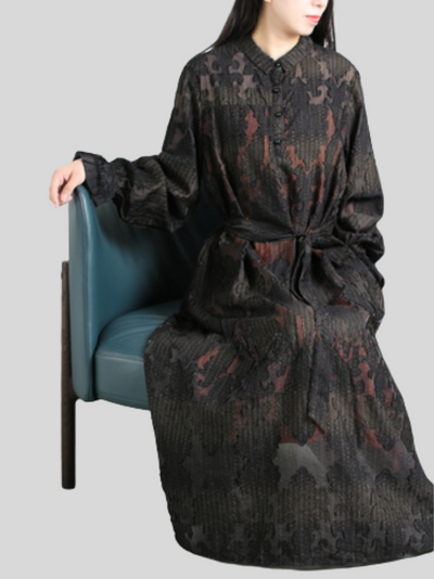 Women's Polo Collar A-line Dress