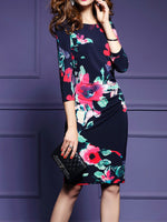 Vestido midi de la flor de la reina