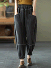 Underneath Us Women Elastic Waist Denim Pant