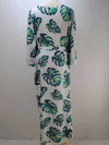 Evatrends cotton gown robe printed kimonos, Outerwear, polyester, Nightwear, long kimono, Kimono Broad sleeves, loose fitting, Leaf print