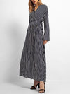 Natasha Basic Stripes A Line Dress