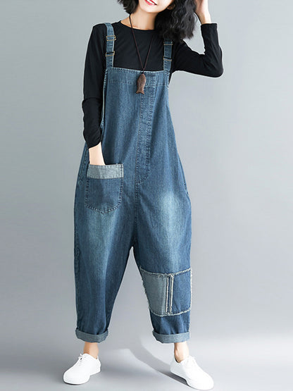 Classic Blue Denim Dungarees