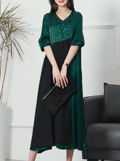 Women's V-neck Midi-Dress