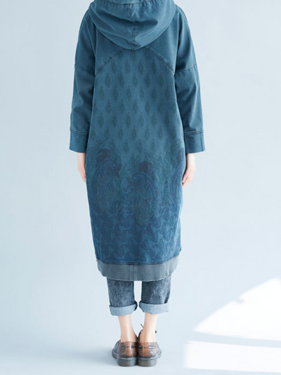 Women's  print hooded