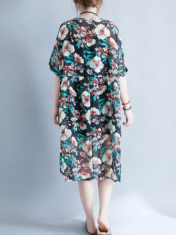 Vestido de smock de alegría floral