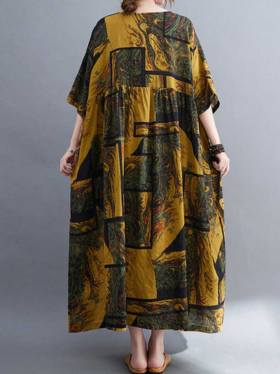 Art Vibes Printed Smock Dress