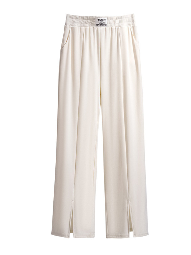 women's white  ice silk trousers pants 