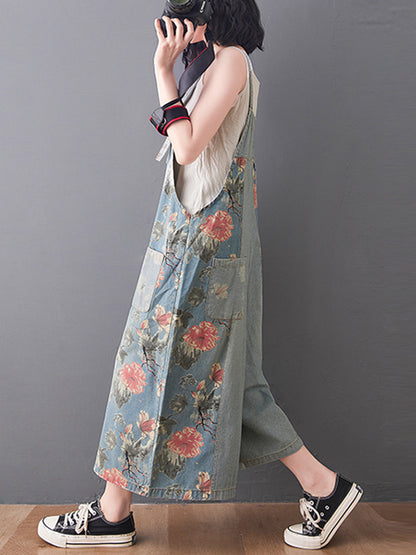 Sleeveless Denim Dungaree